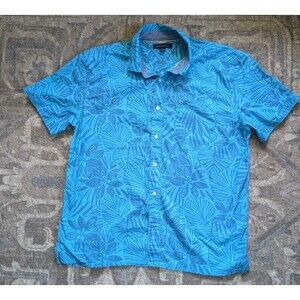 Tommy Hilfiger Hawaiian Surf Shirt Sz XL 100% Cotton Polo Short Sleeve Button Up